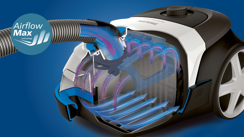 Tecnologia AirflowMax per una potenza di aspirazione straordinaria
