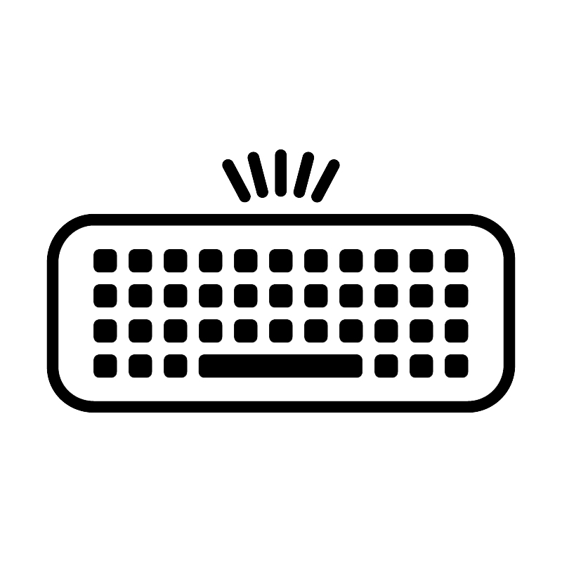 Full-sized keyboard