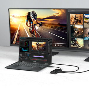 Work across two 4K displays