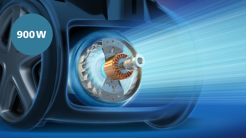 900-W-Motor für hohe Saugleistung