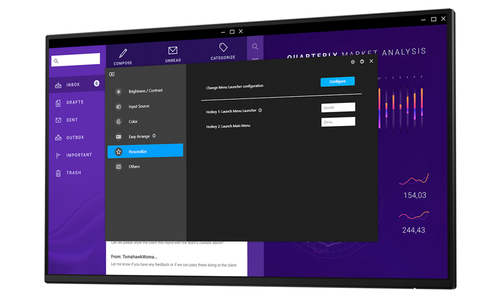 Ulepszone oprogramowanie Dell Display Manager