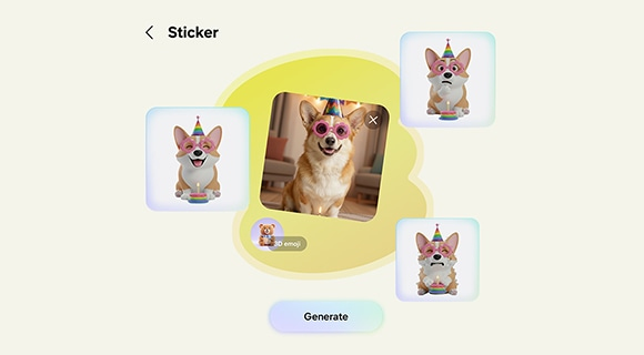From photos to stickers in a tap