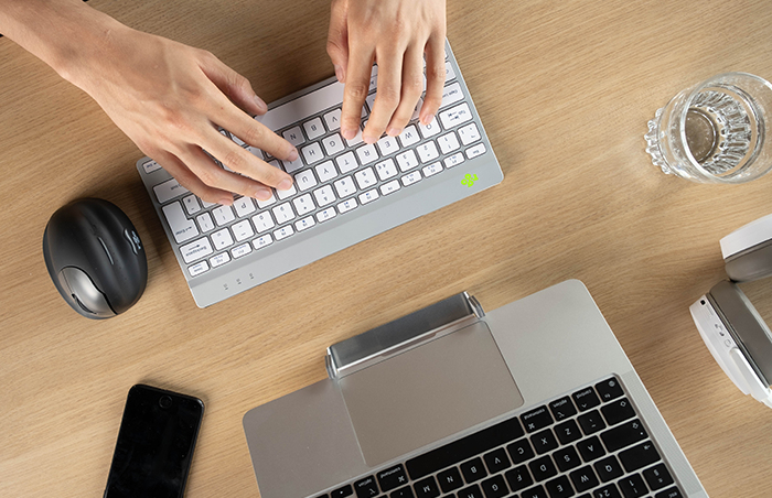 Ergonomic compact typing