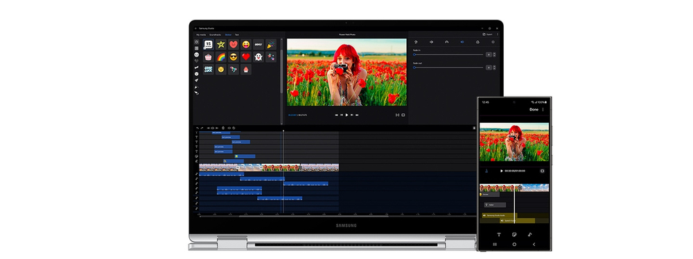 Samsung Studio. Creëer en bewerk moeiteloos.