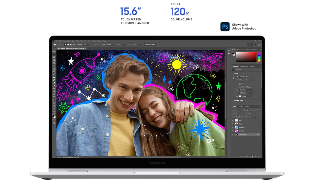 Intens levendige kleuren met het Super AMOLED-scherm