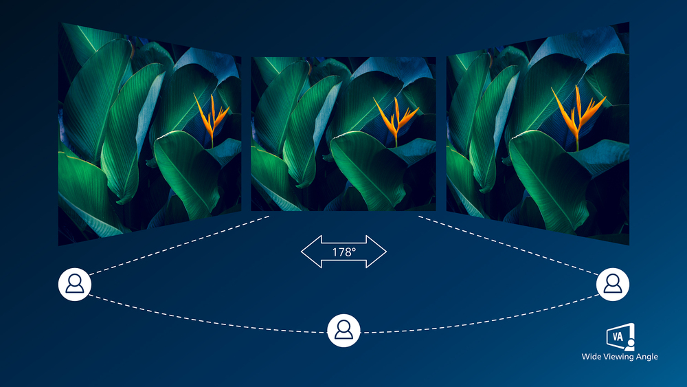 Il display VA offre immagini eccezionali con ampi angoli visuale