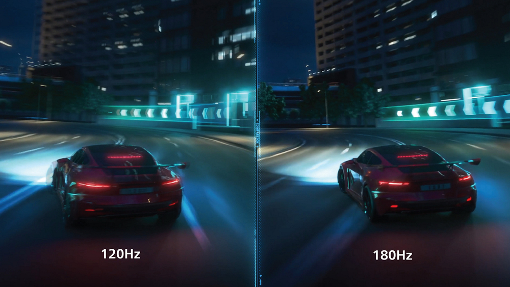 Velocità di aggiornamento di 180 Hz per immagini incredibilmente fluide e nitide