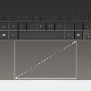 Enlarged ergonomic touchpad