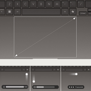 40% larger ergonomic touchpad