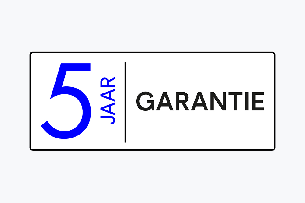 Vijf jaar garantie