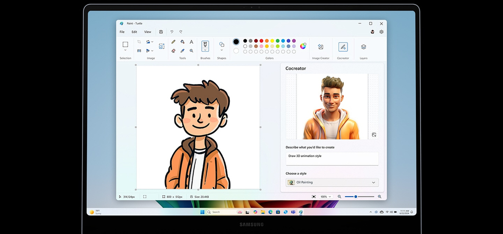Schets wanneer de inspiratie toeslaat. Cocreator doet de rest