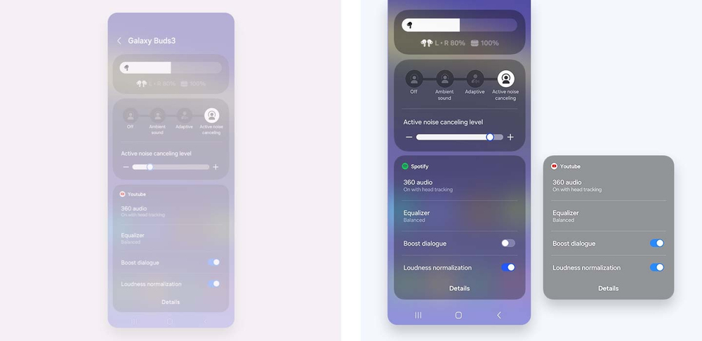 Personaliseer je geluid via het quick settings-paneel