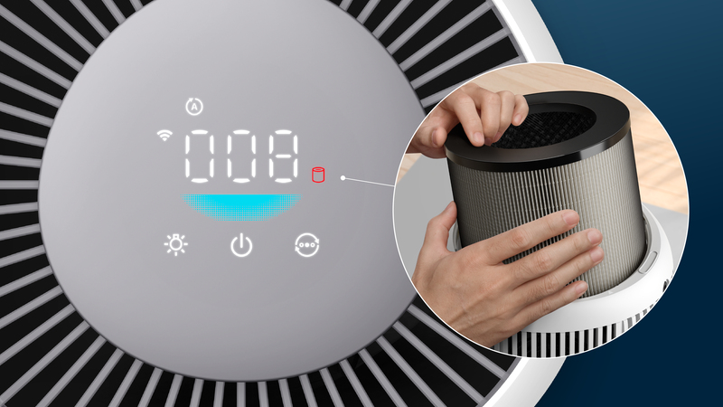 Benachrichtigung über intelligente Filterstatusanzeige auf dem Gerät