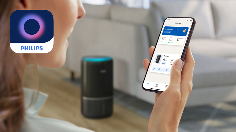 Steruj urządzeniem w dowolnym miejscu za pomocą aplikacji Philips Air+