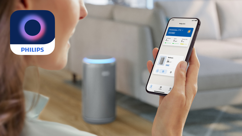 Steruj urządzeniem w dowolnym miejscu za pomocą aplikacji Philips Air+