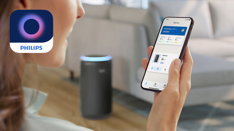 Steruj urządzeniem w dowolnym miejscu za pomocą aplikacji Philips Air+