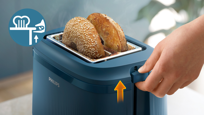 Rimuovi in sicurezza le fette di pane più piccole con la leva di sollevamento
