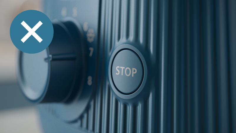 Controllo esatto del tempo di tostatura con il pulsante di arresto immediato