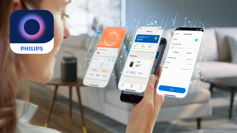 Pełna kontrola z aplikacją Philips Air+