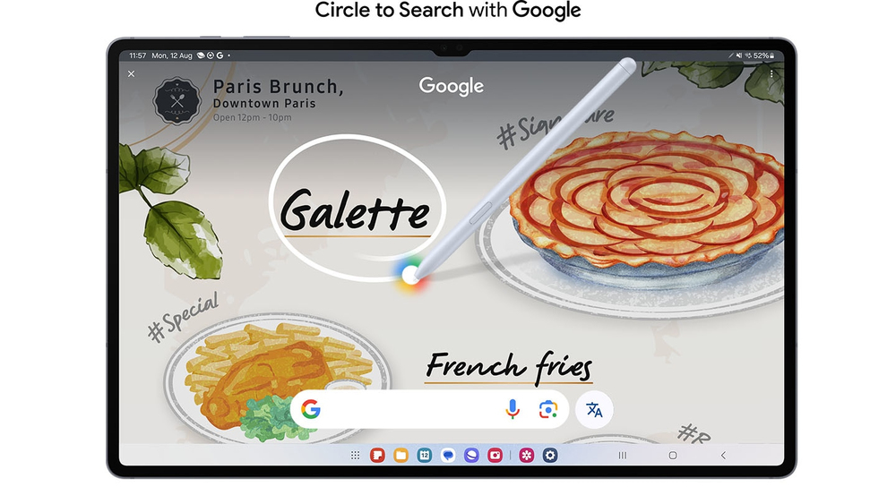 Cerchia e cerca con Google sul grande display