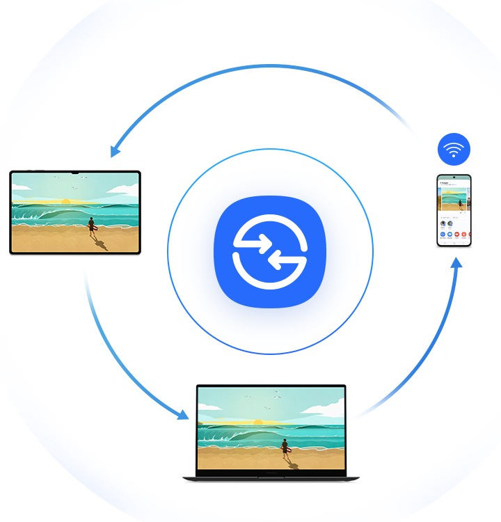 Instant file sharing with other devices