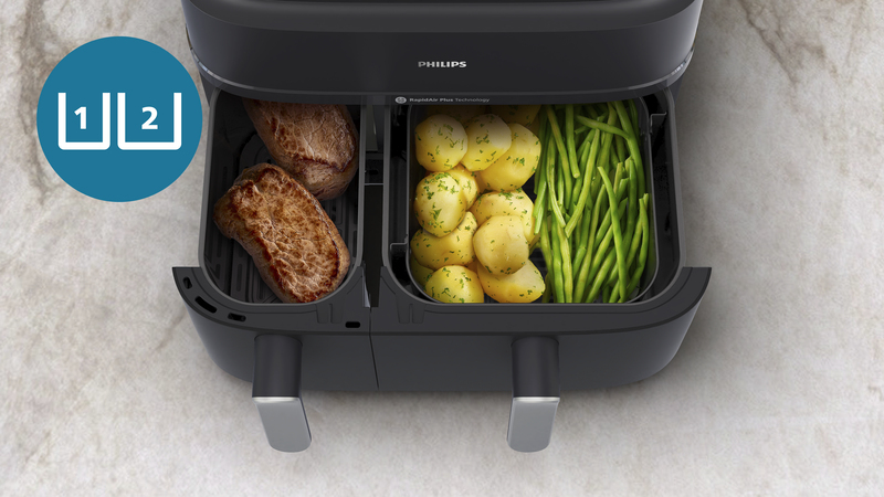2 baskets and 2 sizes to suit any meal