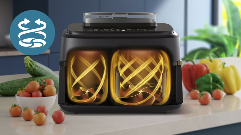 Airfry-Funktion mit RapidAir Plus für extra zarte und knusprige Ergebnisse