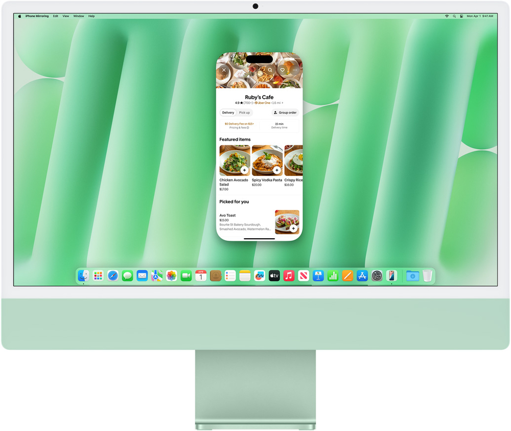 iMac + iPhone. Mirror, mirror on the screen.