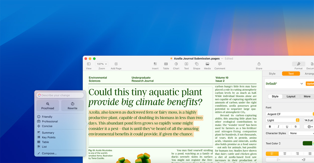 Entwickelt für Apple Intelligence Künstliche Intelligenz, neu gedacht.