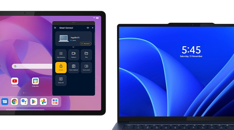 <p>LENOVO SMART CONNECT</p><p>Beveilig je pc met een tik</p>