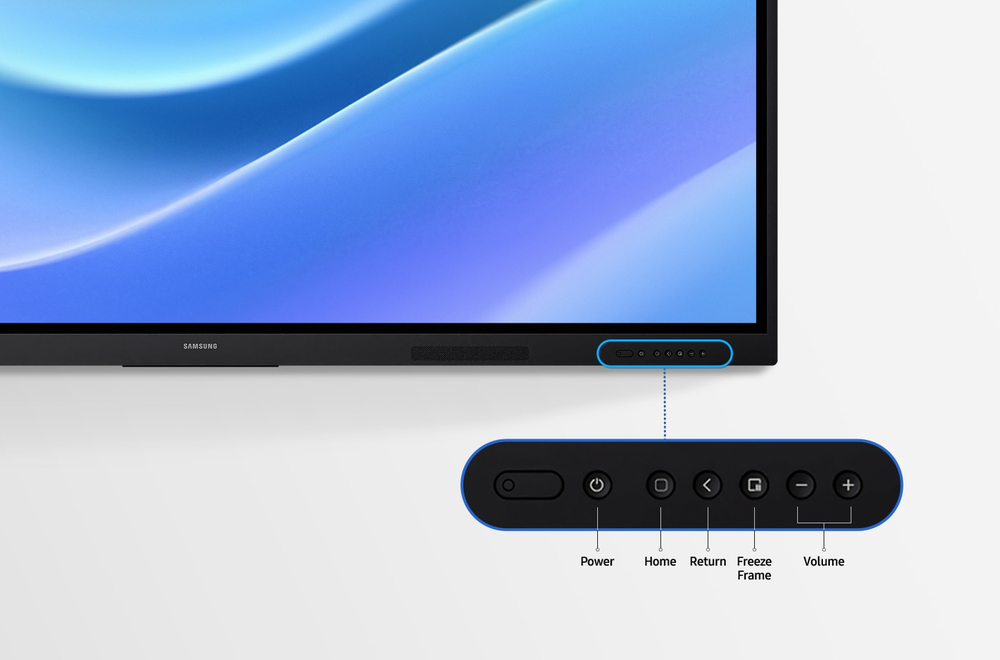 Front panel controls for intuitive navigation