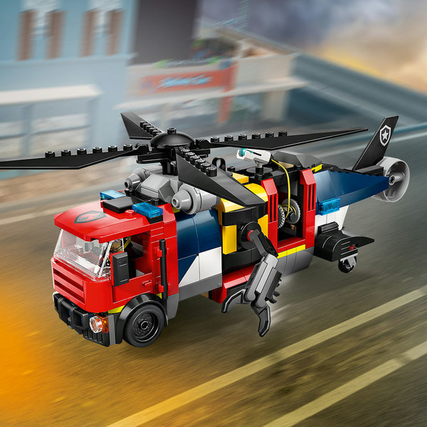Fliegendes Feuerwehrauto