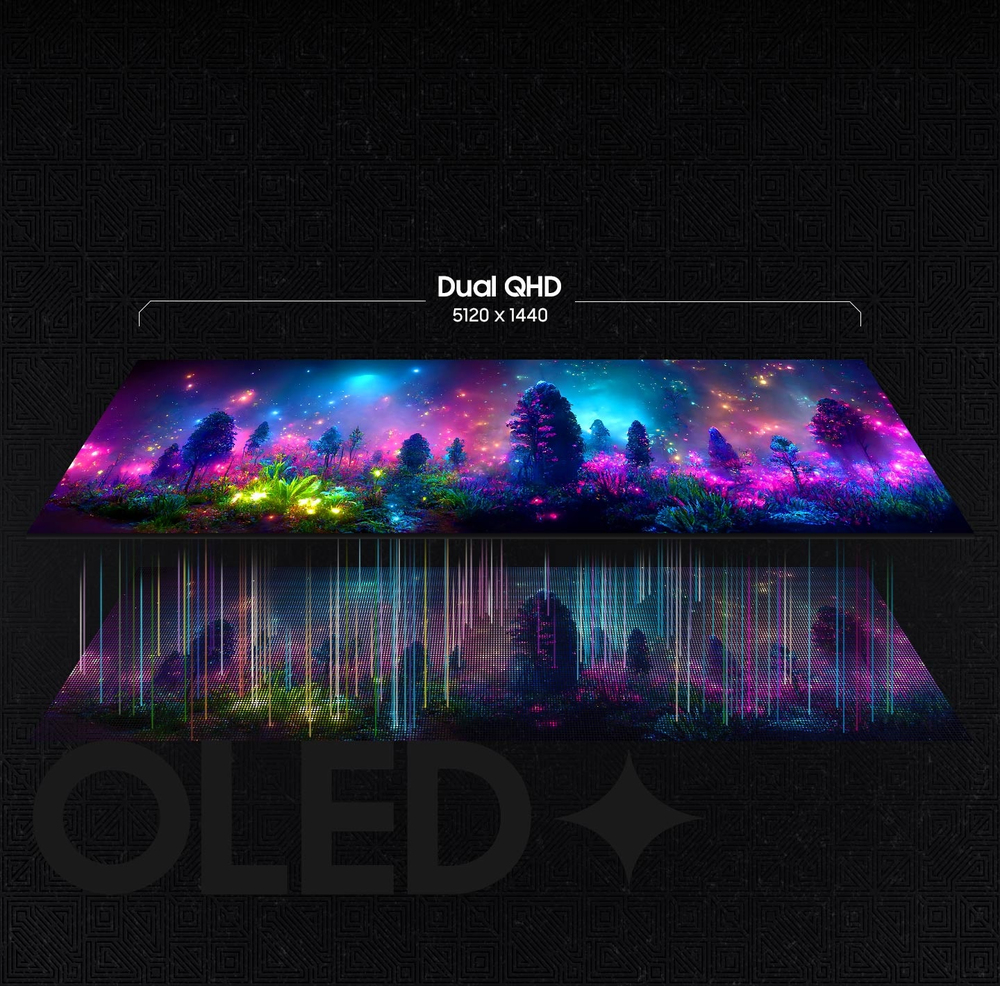 Detailed QD-OLED worlds live on a wider, vibrant screen