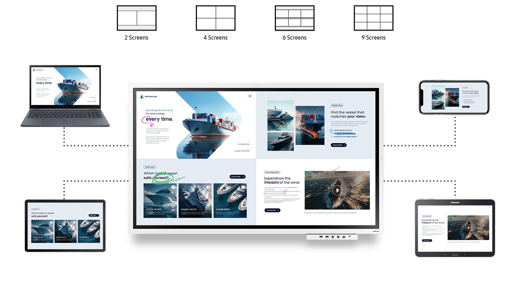Collaborate between screens with wire-free speed