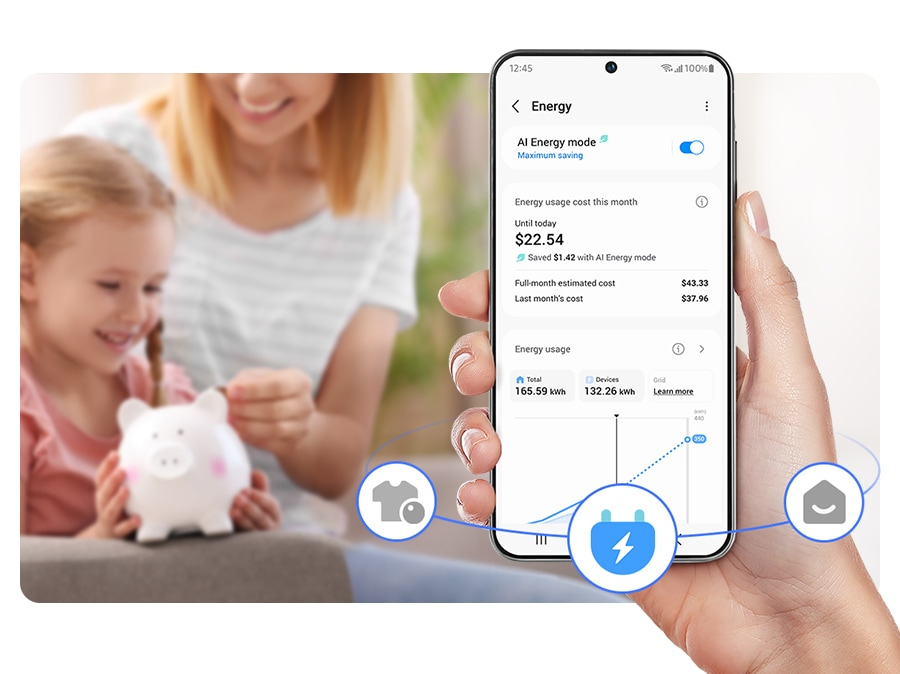 Überwacht und verwaltet den Energieverbrauch von smarten vernetzten Geräten für einen energieeffizienten Umgang im Zuhause.
