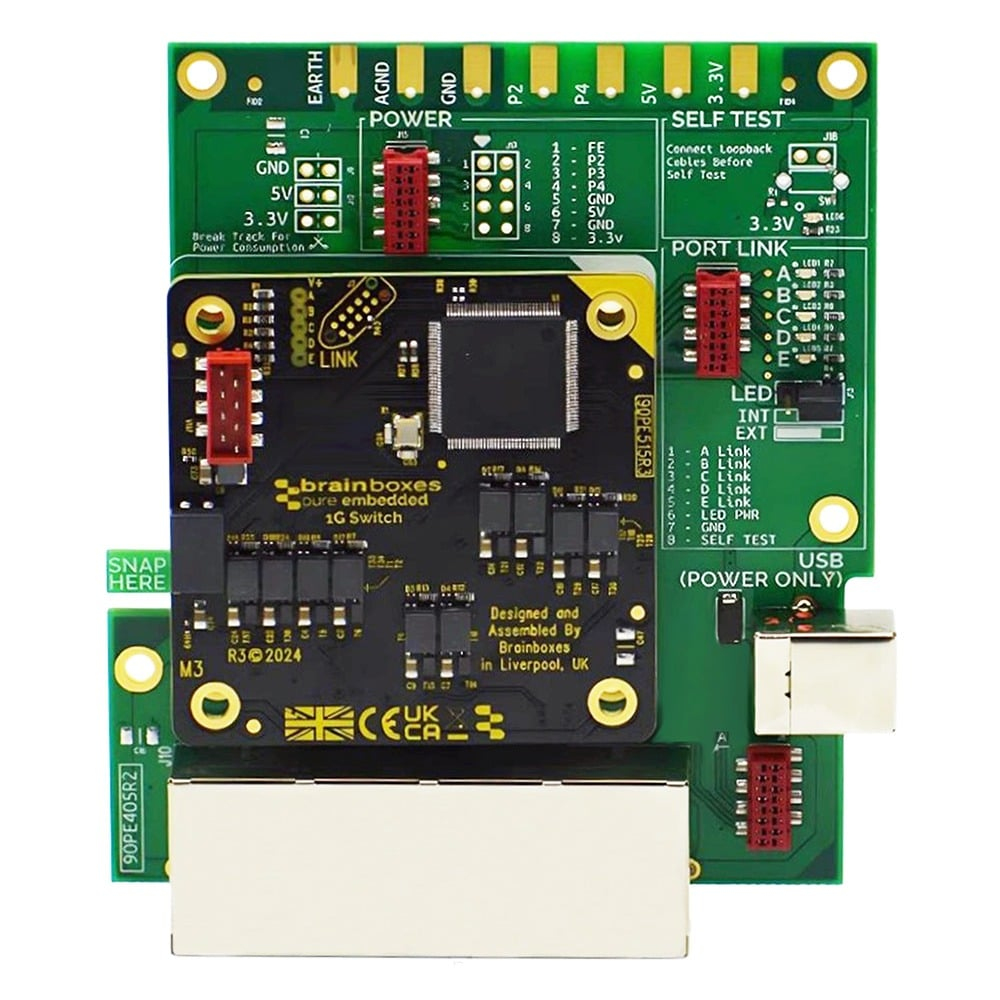 Includes Pure Embedded Industrial Gigabit Ethernet Switch (PE-515)