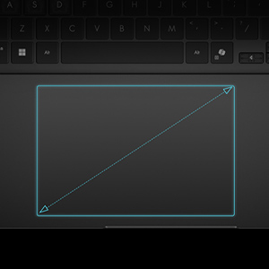 40% larger ergonomic touchpad