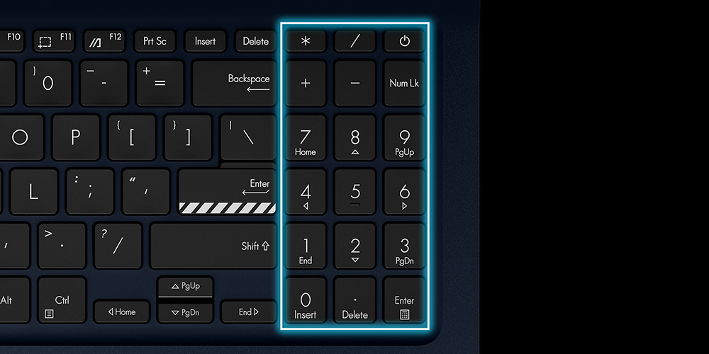 Enhanced number key layout