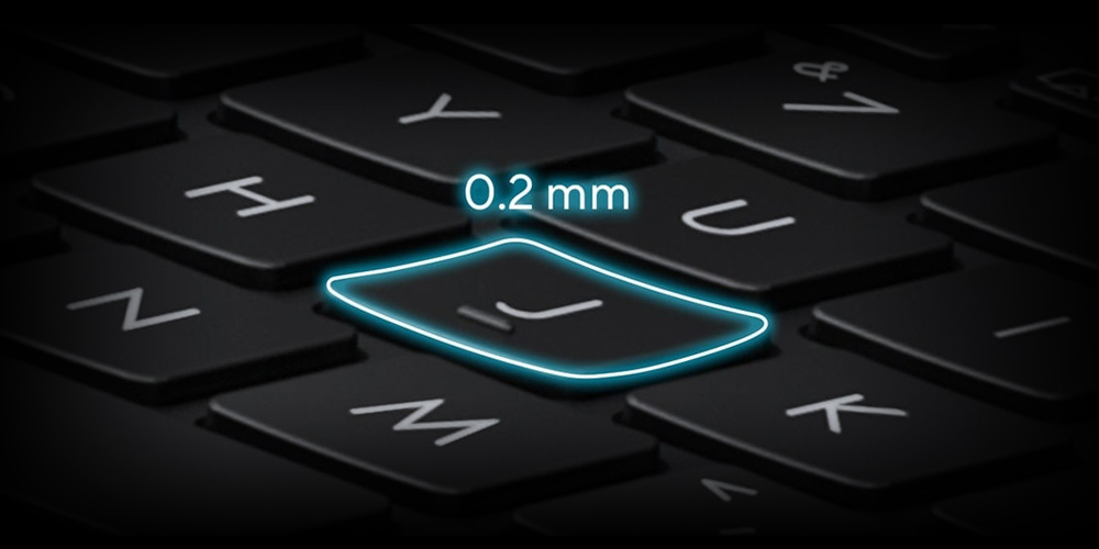 Dished key caps 0.2 mm