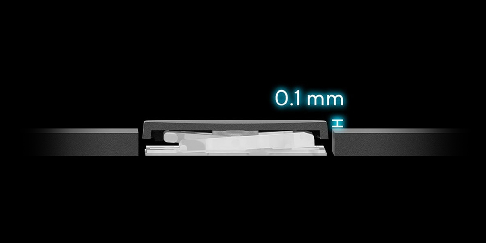 0.1 mm key cap relief
