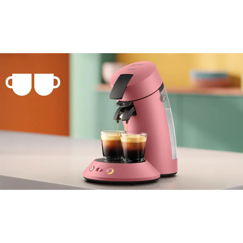 Die Kaffeepadmaschine, die zwei Tassen gleichzeitig zubereiten kann