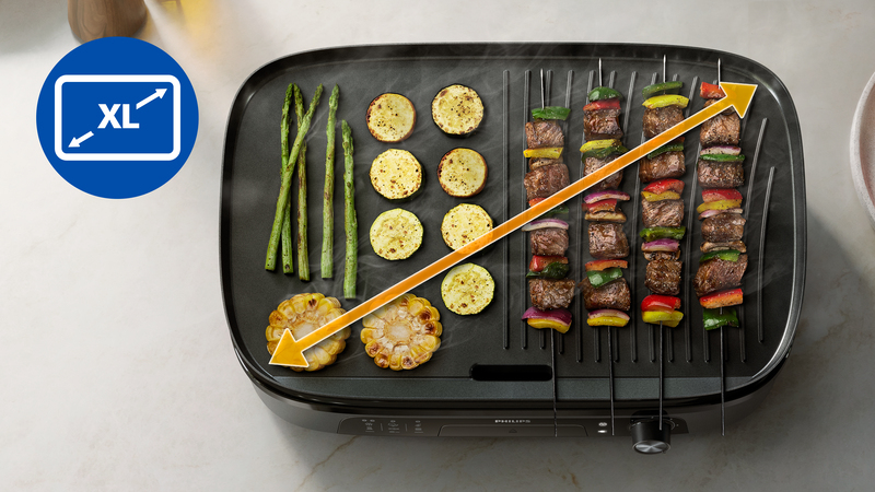 Große Grillfläche für die ganze Familie