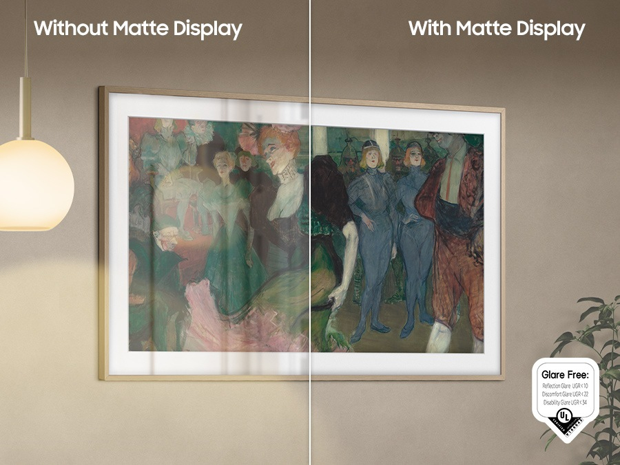 Genieße ein mattes Display, frei von Reflexionen