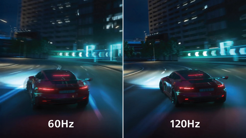 120Hz refresh rates for ultra-smooth images