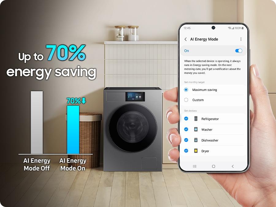 Kann den Energieverbrauch deiner Waschmaschine um bis zu 70% reduzieren<sup>[6]</sup>