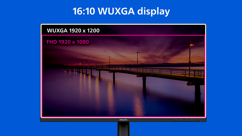 16:10 WUXGA display for more productivity