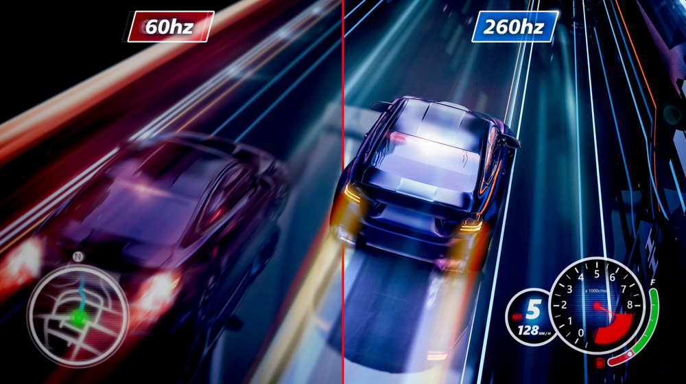 Ultra-fast 260Hz refresh rate for virtually lag-free gaming