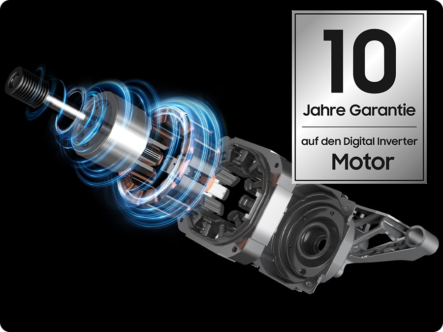 10 Jahre Garantie auf den Digital Inverter Motor<sup>[22]</sup>