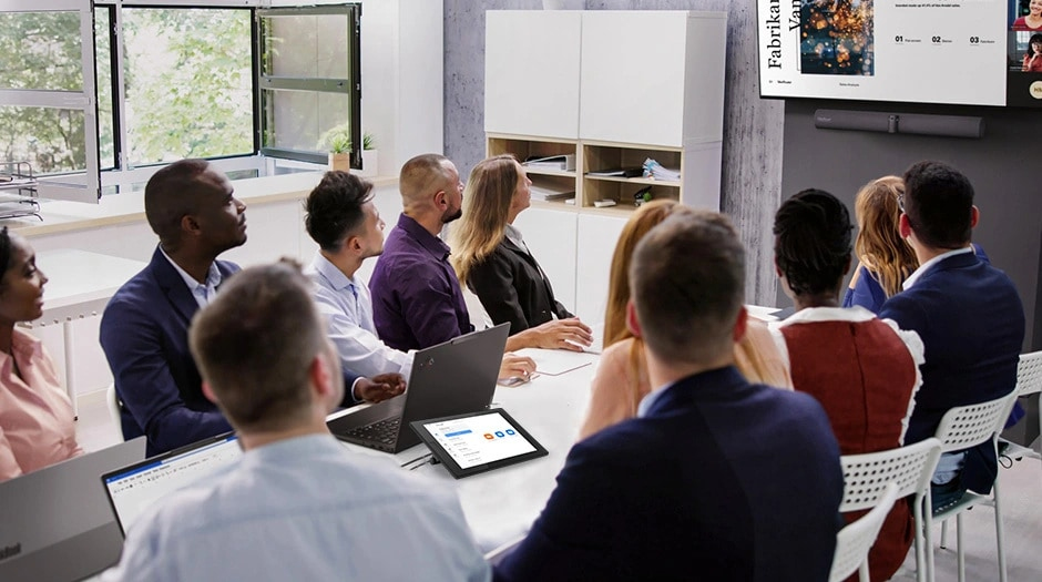 <p> ATTUNED TO A BETTER MEETING EXPERIENCE </p> <p>     Boosted AI Functions </p>