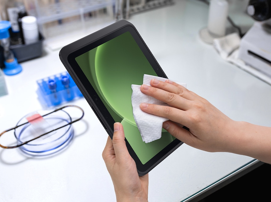 Designed for cleaning with sanitisers